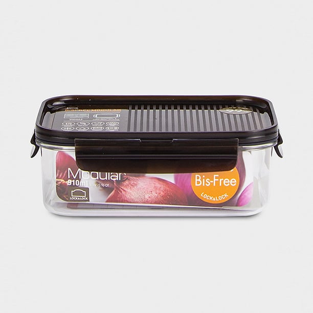 Hộp bảo quản thực phẩm hình chữ nhật LocknLock Bisfree Modular Màu nâu - 910ml - LBF404